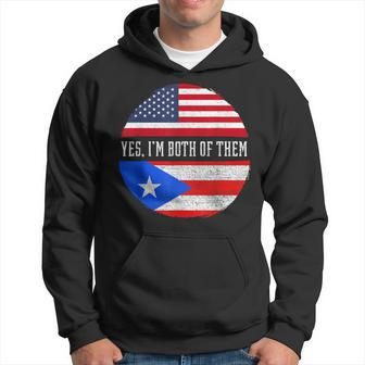 Half American Half Puerto Rican Usa Flag Puerto Rico Dna Hoodie | Mazezy AU
