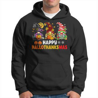 Halloween Gnomes Happy Hallothanksmas Thanksgiving Christmas V3 Men Hoodie - Thegiftio UK