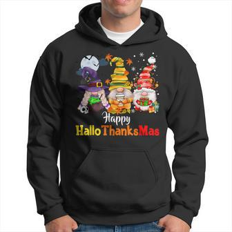 Halloween Gnomes Happy Hallothanksmas Thanksgiving Christmas V6 Men Hoodie - Thegiftio UK