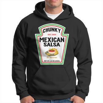 Halloween Matching Costume Chunky Mexican Salsa Bottle Label V2 Men Hoodie Graphic Print Hooded Sweatshirt - Thegiftio UK