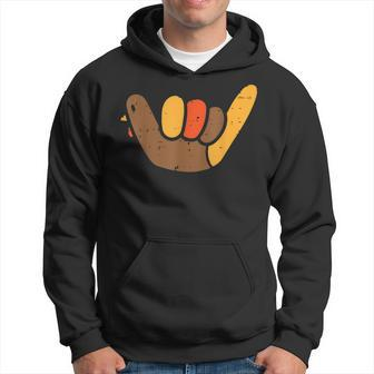 Hang Loose Thanksgiving Day Cool Shaka Sign Fall Autumn Men Hoodie Graphic Print Hooded Sweatshirt - Seseable