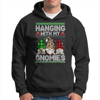 Hanging With My Gnomies Gnome Ugly Christmas Sweater Men Hoodie - Thegiftio UK