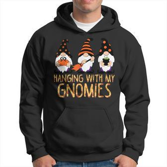 Hanging With Gnomies Happy Halloween Gnomes Costume Women Men Hoodie - Thegiftio UK