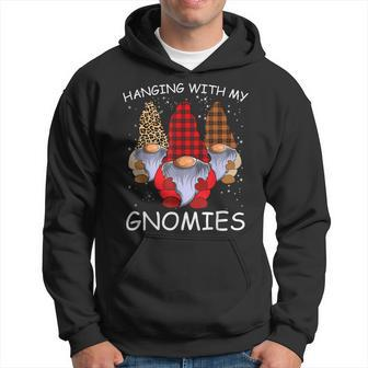 Hanging With My Gnomies Funny Gnome Friend Christmas Hoodie - Thegiftio UK