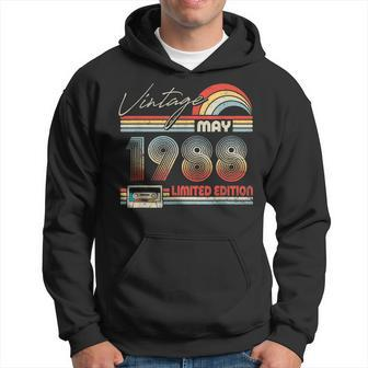 Happy 33Rd Birthday Vintage May 1988 33 Years Old Hoodie | Mazezy