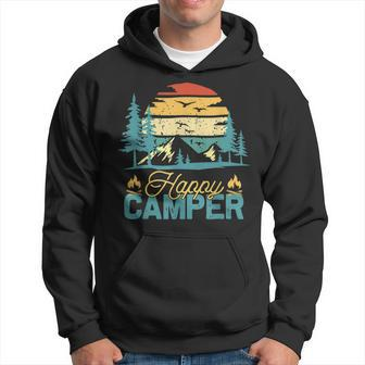 Happy Camper Retro Vintage Funny Matching Camping Crew Hoodie | Mazezy