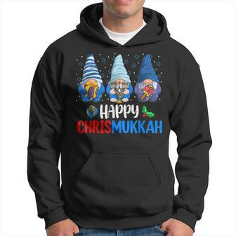 Happy Chrismukkah Gnomes Merry Christmas And Happy Hanukkah V4 Men Hoodie Graphic Print Hooded Sweatshirt - Thegiftio UK