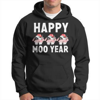 Happy Cow Moo Year Funny New Years Eve 2023 Farmer Cow Lover Hoodie - Seseable