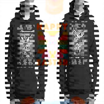 Happy Easter Bunny Retro Rabbit Kids Design Clothes Outfit Hoodie - Thegiftio