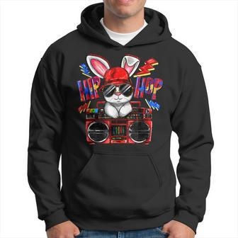 Happy Easter Cool Bunny Hip Hop Gift Baby Boy Kids Toddler Hoodie | Mazezy