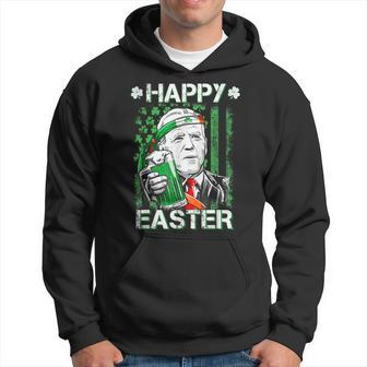 Happy Easter Leprechaun Biden St Patricks Day Shamrock Mens Hoodie - Seseable