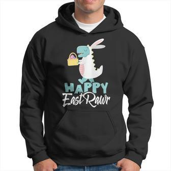 Happy Eastrawr Easter Dinosaur T Rex Egg Hunt Basket Bunny Hoodie - Seseable