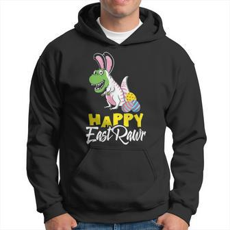 Happy Eastrawr Easter Dinosaur T Rex Egg Hunt Basket Bunny V3 Hoodie - Seseable