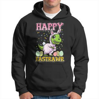 Happy Eastrawr T Rex Dinosaur Easter Bunny Egg V3 Hoodie - Seseable