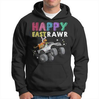 Happy Eastrawr T Rex Dinosaur Truck Easter Bunny Egg Costume Hoodie - Seseable