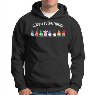 Happy Everything Gnomes Every Seasons All Year Tree Hoodie - Seseable