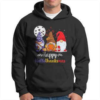 Happy Hallothanksmas Gnomes Halloween Thanksgiving Christmas V48 Men Hoodie - Thegiftio UK