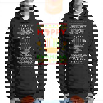 Happy Kwanzaa Kinara Candles African American Christmas Xmas Men Hoodie - Thegiftio