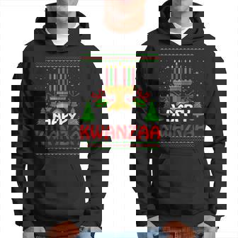 Happy Kwanzaa Ugly Christmas Sweater Celebrate Kwanzaa V2 Men Hoodie Graphic Print Hooded Sweatshirt - Thegiftio