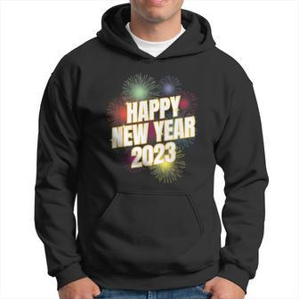 Happy New Year 2023 New Years Eve Fireworks Party Supplies Hoodie - Thegiftio UK
