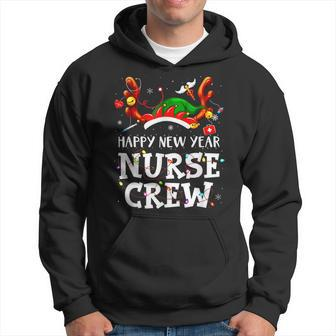Happy New Year Nurse Crew Santa Favorite Nurse Christmas Men Hoodie Graphic Print Hooded Sweatshirt - Seseable