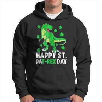 Happy St Pat Rex Dinosaur Saint Patricks Day Hoodie - Seseable