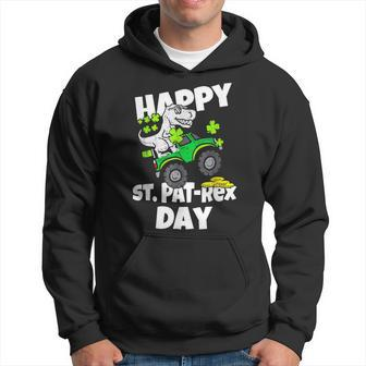 Happy St Pat T Rex Day Cute Dinosaurus St Patricks Day Hoodie - Seseable