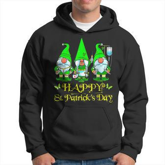 Happy St Patricks Day Three Gnomes Nurse Shamrock Irish Hoodie - Seseable