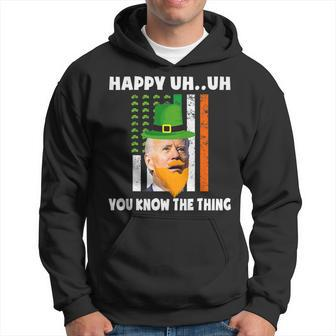Happy Uh You Know The Thing Confused Biden St Patricks Day Hoodie - Seseable