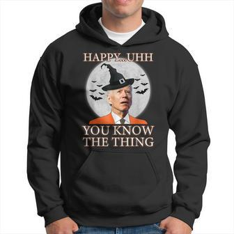 Happy Uhh You Know The Thing Funny Joe Biden Dazed Halloween Men Hoodie Graphic Print Hooded Sweatshirt - Thegiftio UK