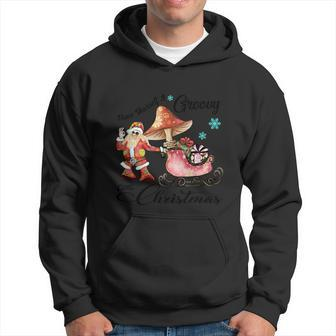 Have Yourself A Groovy Little Christmas Funny Santa Reindeer Car Hoodie - Monsterry CA