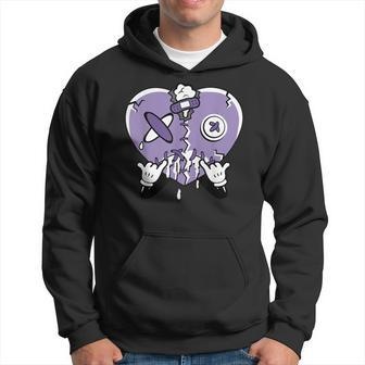 Heart Dripping Streetwear Low Pure Violet 11S Matching Hoodie | Mazezy