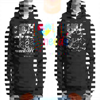 Heart Puzzle Love Autism Awareness Needs No Words Hoodie | Mazezy