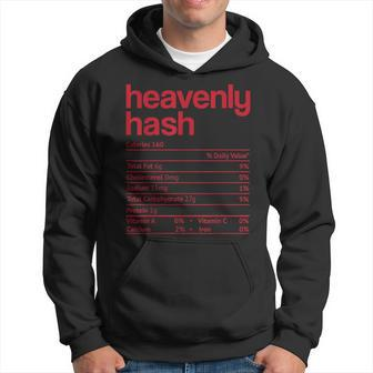 Heavenly Hash Nutrition Facts Funny Thanksgiving Christmas Men Hoodie Graphic Print Hooded Sweatshirt - Seseable