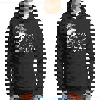 Heavy Metal Is Not Dead Punker Rocker Rock Music Skull Band Men Hoodie - Thegiftio UK