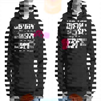 Her Fight Is My Fight Boxing Gloves Breast Cancer Awareness V4 Men Hoodie Graphic Print Hooded Sweatshirt - Thegiftio UK