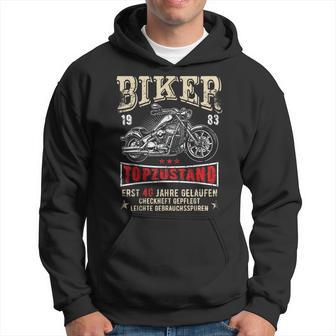 Herren 40 Geburtstag Mann Biker Geschenk Witzig Motorrad 1983 Hoodie - Seseable