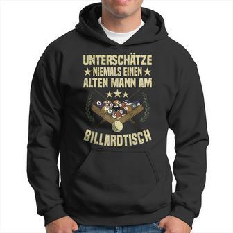 Herren Billard Pool Snooker Opa Rentner Kreide Billardkugel Hoodie - Seseable