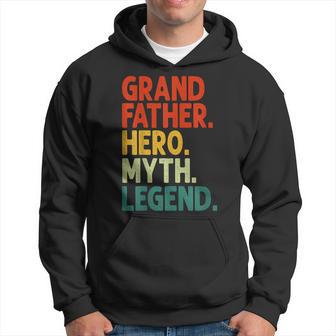 Herren Großvater Hero Myth Legend Retro Vintage Lustiger Opa Hoodie - Seseable