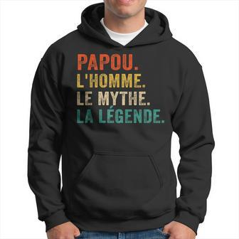 Herren Papou Lhomme Le Mythe Legende Vintage Papou Hoodie - Seseable