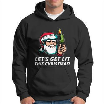 Hilarious Xmas Lets Get Lit For Ugly Christmas Party Gift Hoodie - Monsterry