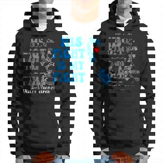 His Fight Is My Fight Type 1 Diabetes Awareness T1d Mom Dad Men Hoodie Graphic Print Hooded Sweatshirt - Thegiftio UK