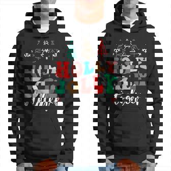 Holly N Jolly Santa Christmas Teacher Xmas Men Women Men Hoodie - Thegiftio