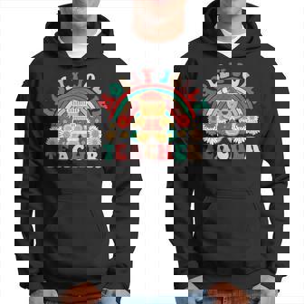 Holly N Jolly Teacher Cookies Xmas Teacher Rainbow Men Hoodie - Thegiftio