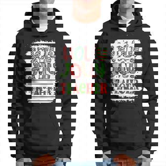 Holly N Jolly Teacher Santa Christmas Teacher Xmas Men Hoodie - Thegiftio
