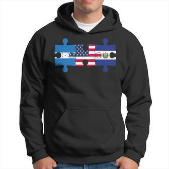 Honduras El Salvador And United States Puzzle Hoodie | Mazezy