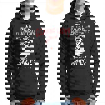 Housekeeping Retro Woman Need A Cleaning Lady Ask Me Hoodie | Mazezy