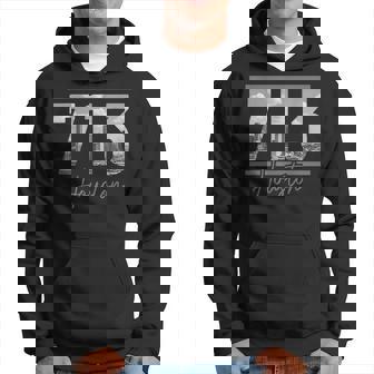Houston 713 Area Code Skyline Texas Pride Vintage Men Hoodie - Thegiftio