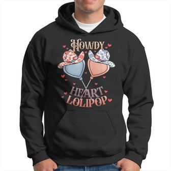 Howdy Valentine Candy Heart Lollipops Couple Matching Hoodie - Seseable