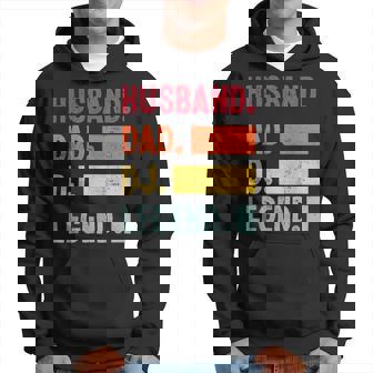 Husband Dad Dj Legend Funny Dj Disc Music Lover Hoodie - Thegiftio